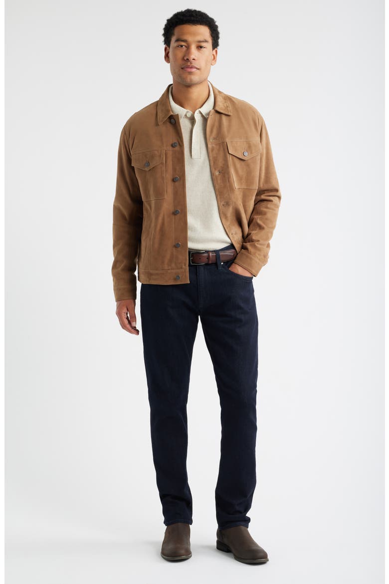 Lightweight Suede Jacket, Alternate, color, TAN GREIGE