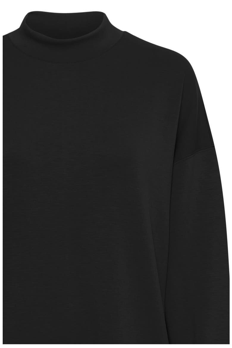 Long Sleeve Mock Neck Sweater Dress, Alternate, color, BLACK