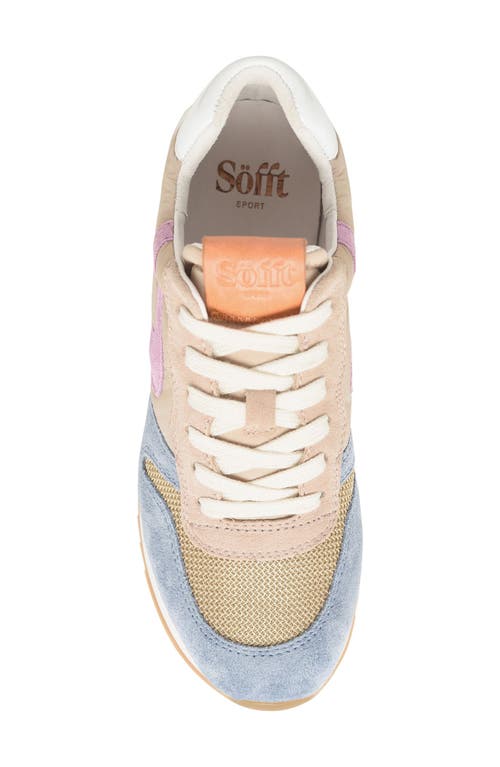 Söfft Janey Sneaker In Light Taupe/orange Multi