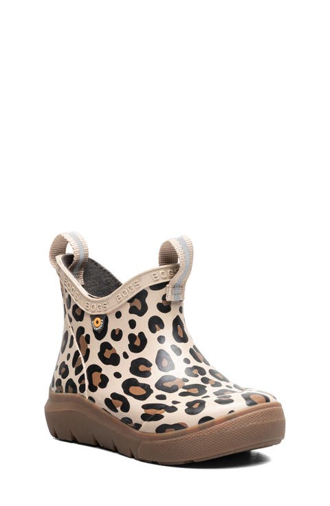 Kids' Skyline Waterproof Leopard Rain Boot