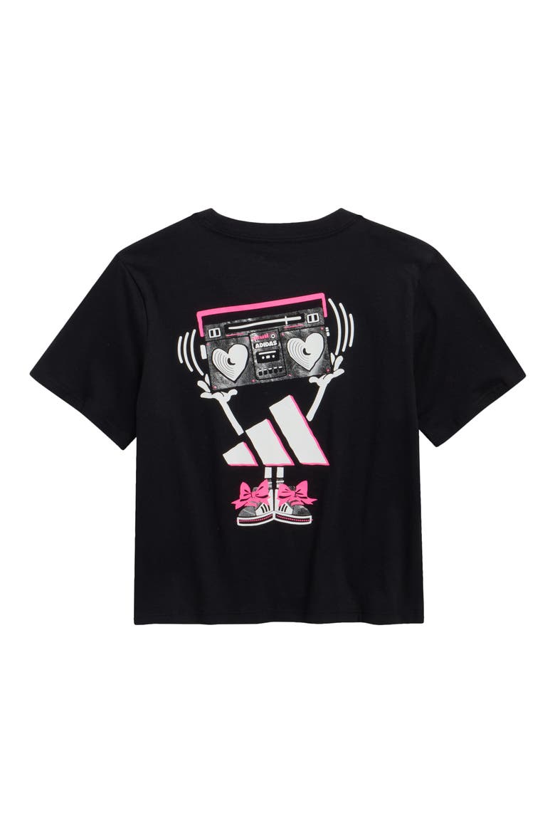 Kids' Boombox Cotton Graphic T-Shirt, Alternate, color, BLACK