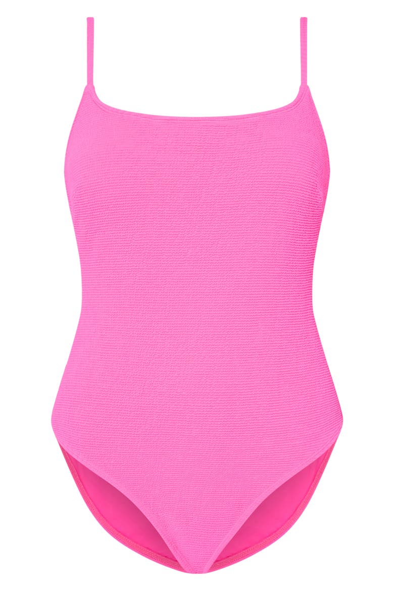 Grace Solid Textured One-Piece Swimsuit, Alternate, color, PINK