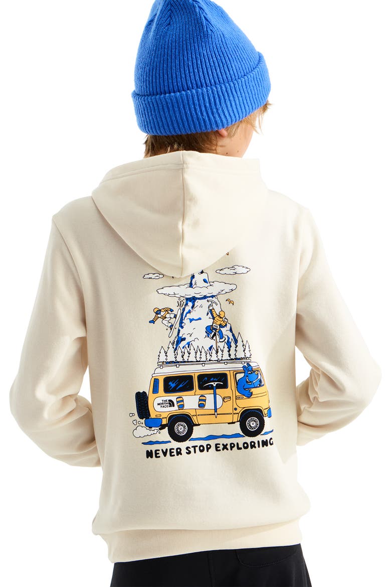 Kids' Outdoor Graphic Hoodie, Alternate, color, WHITE DUNE