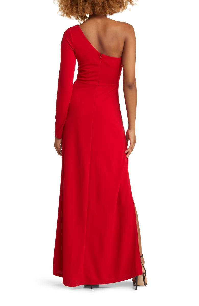 Lulus One to Cherish One-Shoulder A-Line Gown, Alternate, color,