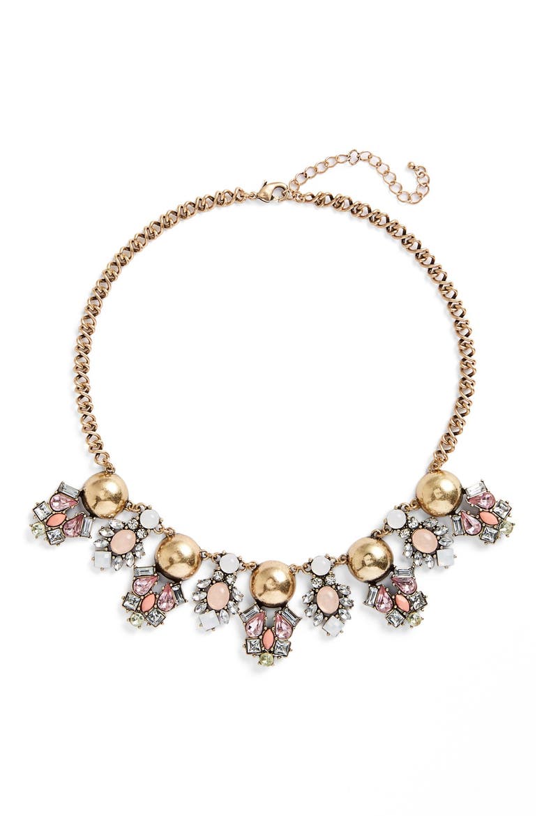 Crystal Statement Necklace, Main, color, GOLD/ CRYSTAL