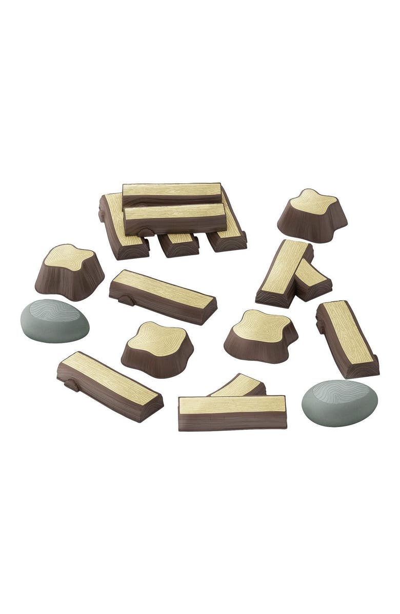 Kaplan Early Learning Company Timber Trail Stepping Logs Set - 16 Pieces, Main, color, Multicolored