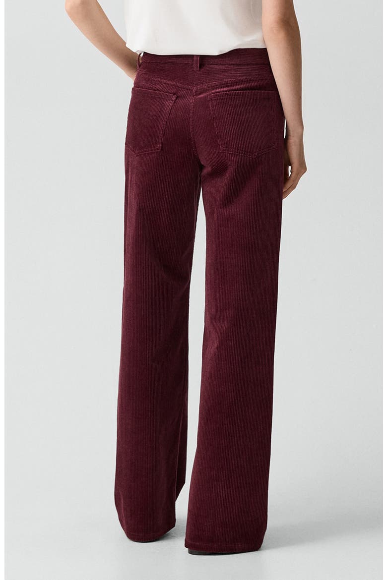 Wide Leg Corduroy Pants, Alternate, color, PORT RED