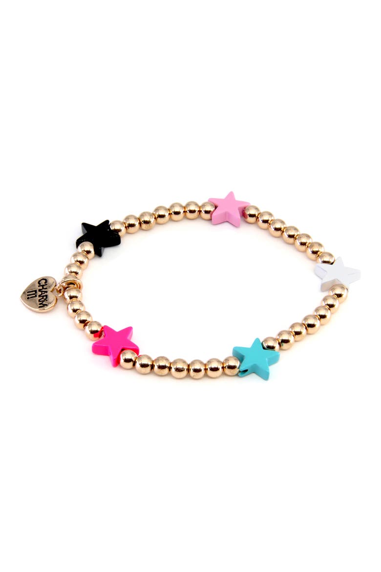 Kids' Star Station Beaded Bracelet, Main, color, GOLD