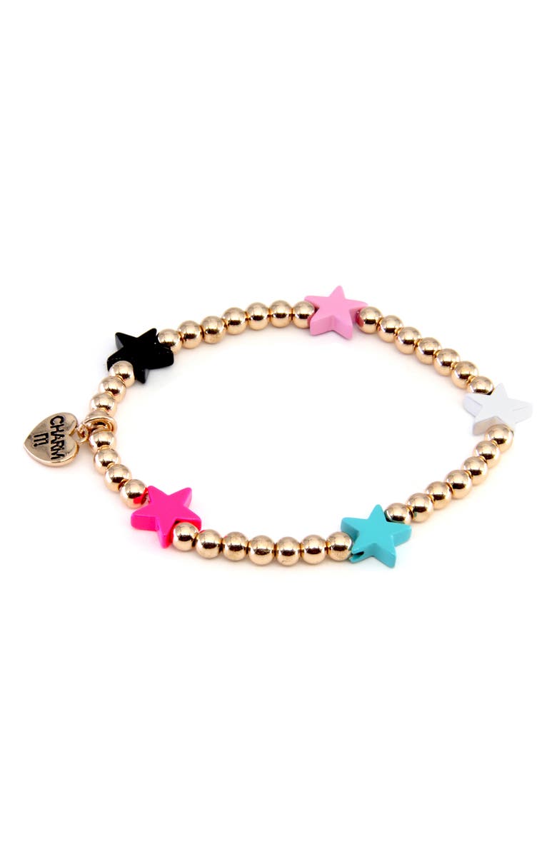 CHARM IT!<sup>®</sup> Kids' Star Station Beaded Bracelet, Main, color, Gold