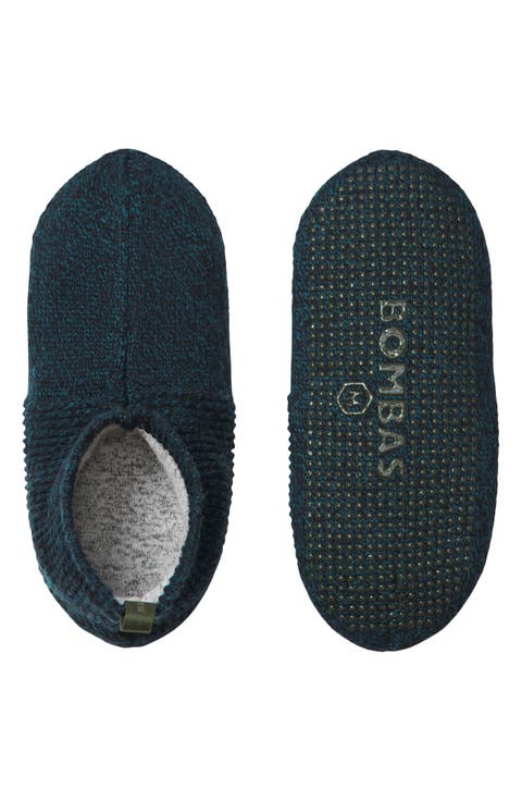 Marl Knit Gripper Slippers (Men)