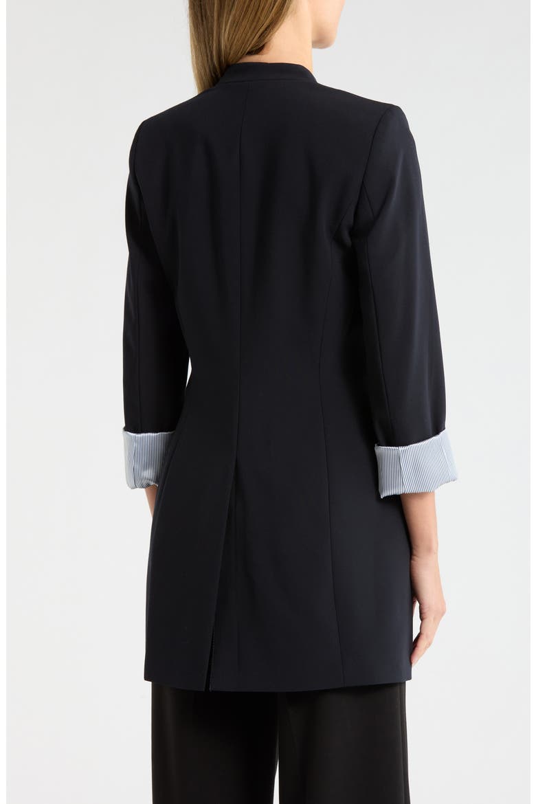Open Front Rolled Sleeve Blazer, Alternate, color, NAVY