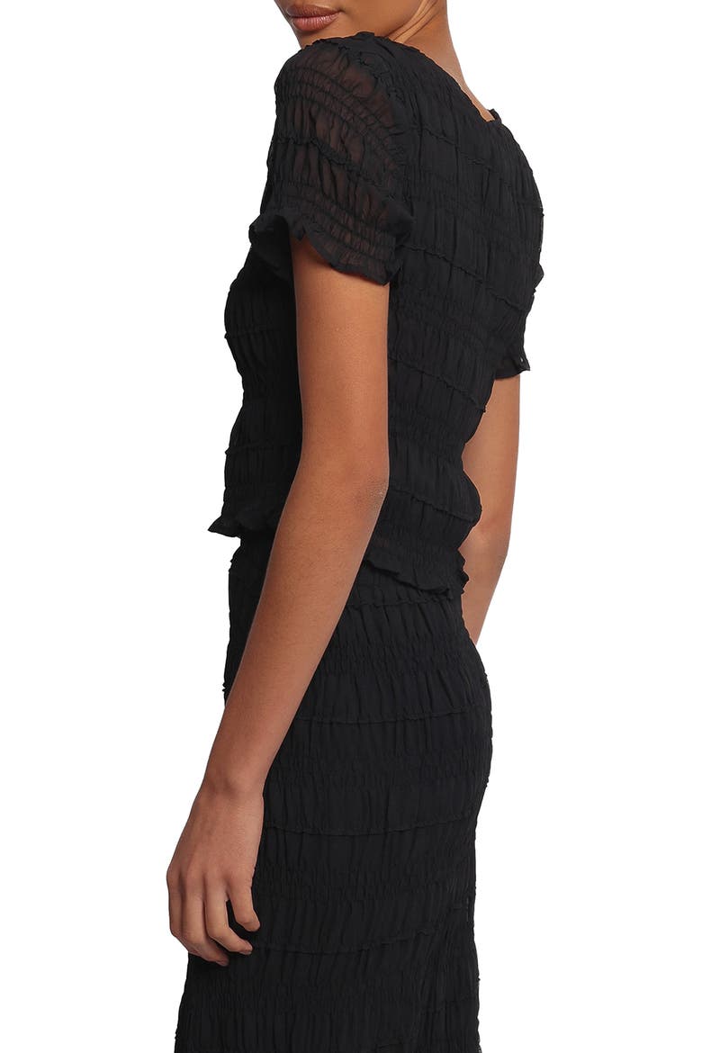 Valana Smock Top, Alternate, color, BLACK