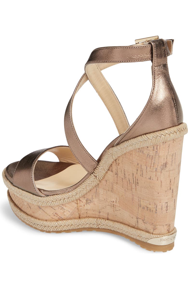 Jimmy Choo Portia Wedge Platform Sandal, Alternate, color,