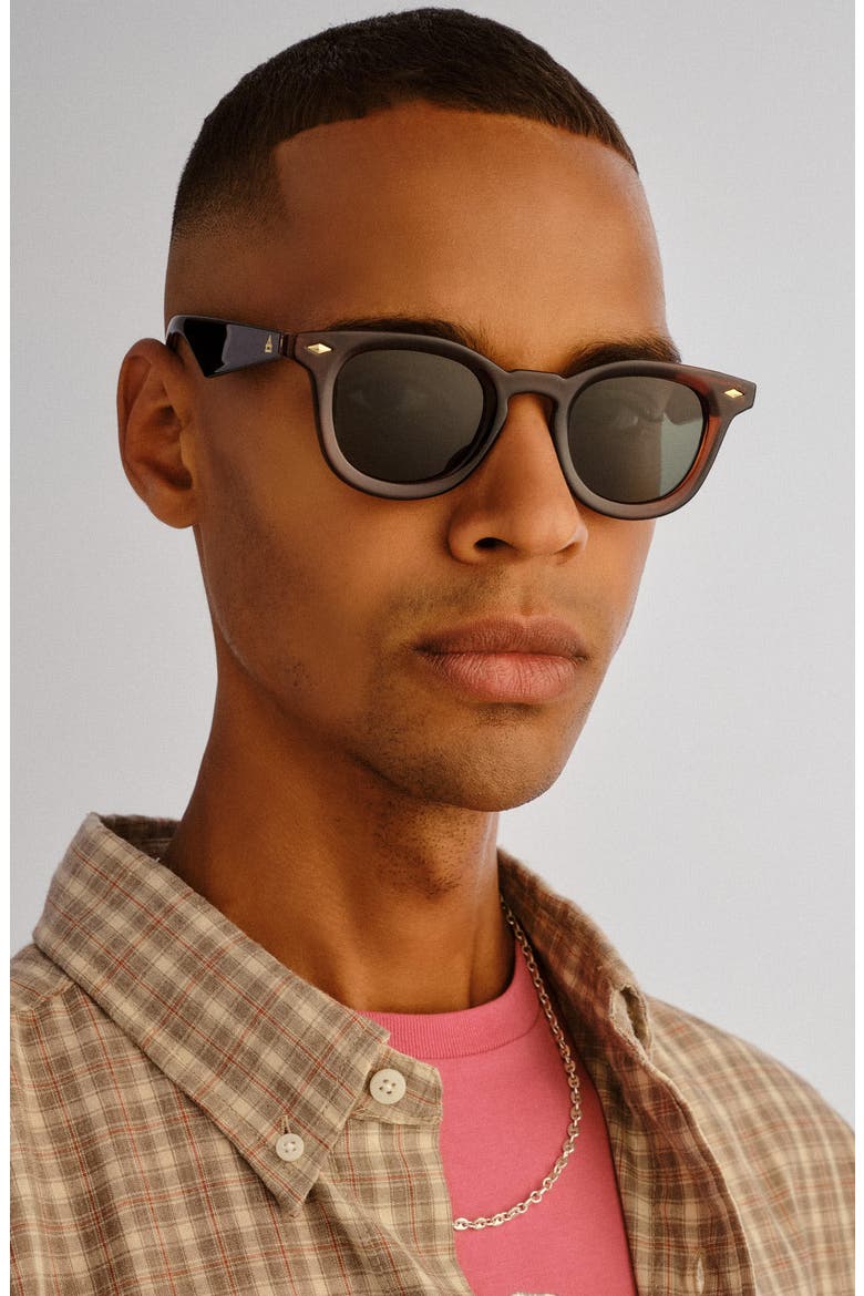 Aperture 45mm Round Sunglasses, Alternate, color, TOFFEE / KHAKI MONO