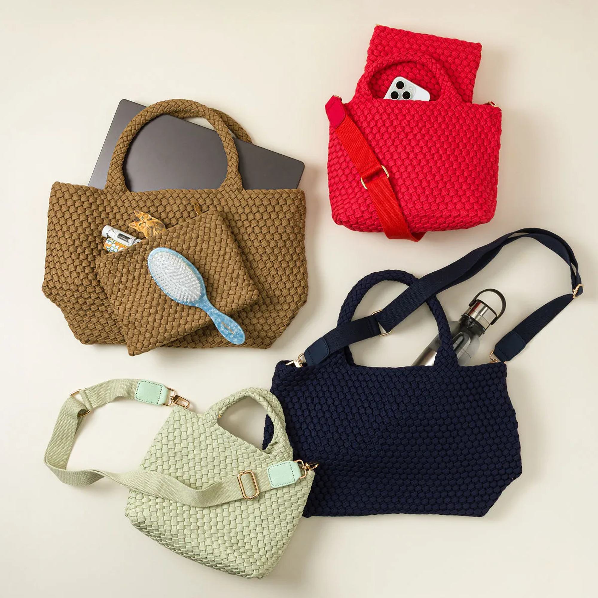 Woven Shoelace Crossbody by Sol and Selene INC, Alternate, color, Small Papaya