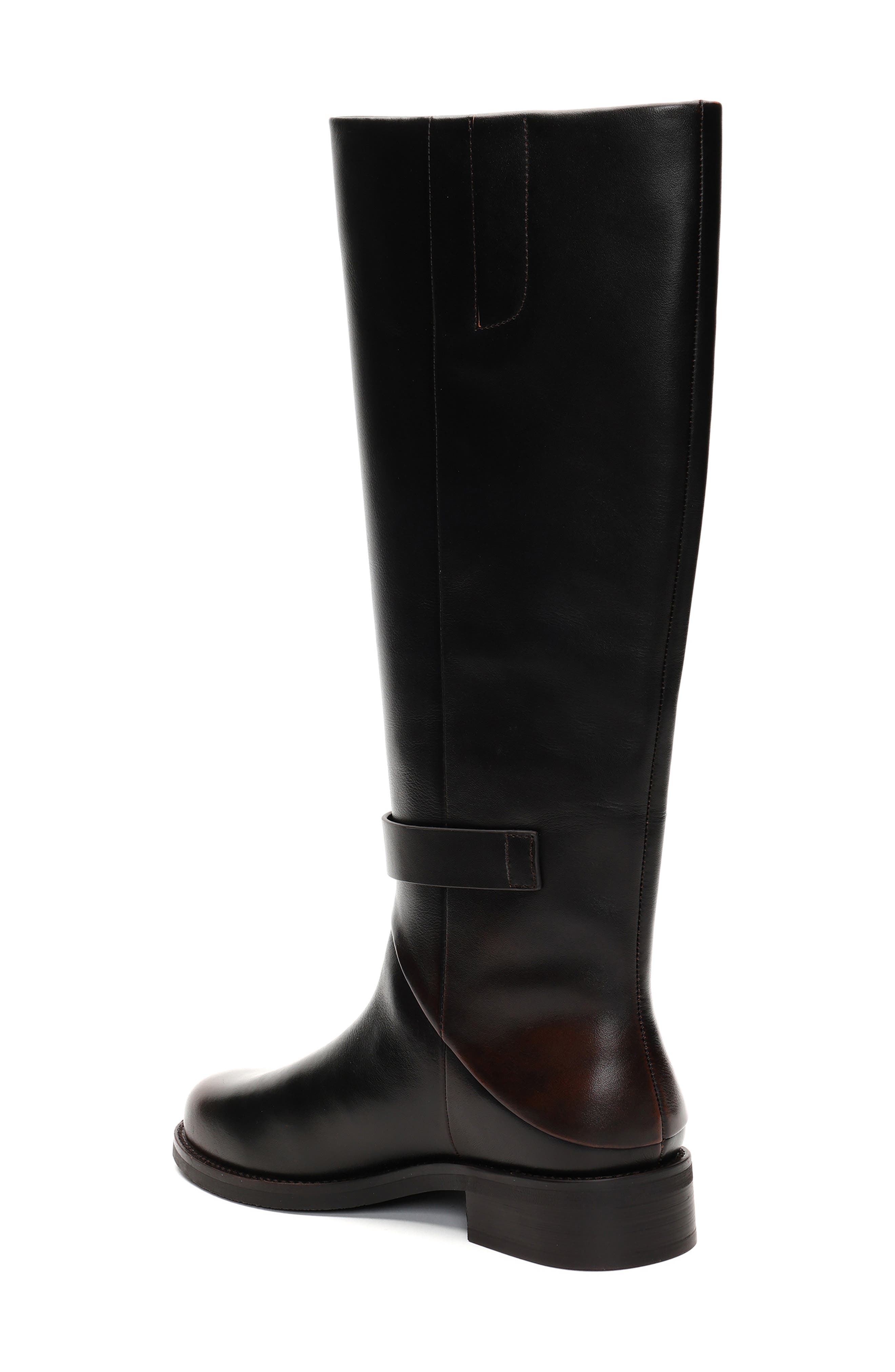 Joey Leather Riding Boot, Alternate, color, DARK BROWN LEATHER