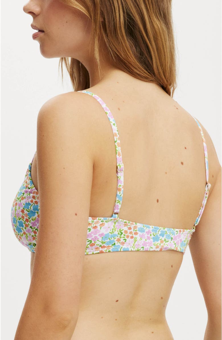 COTTON ON BODY Women's Straight Neck Crop Bikini Top, Alternate, color,