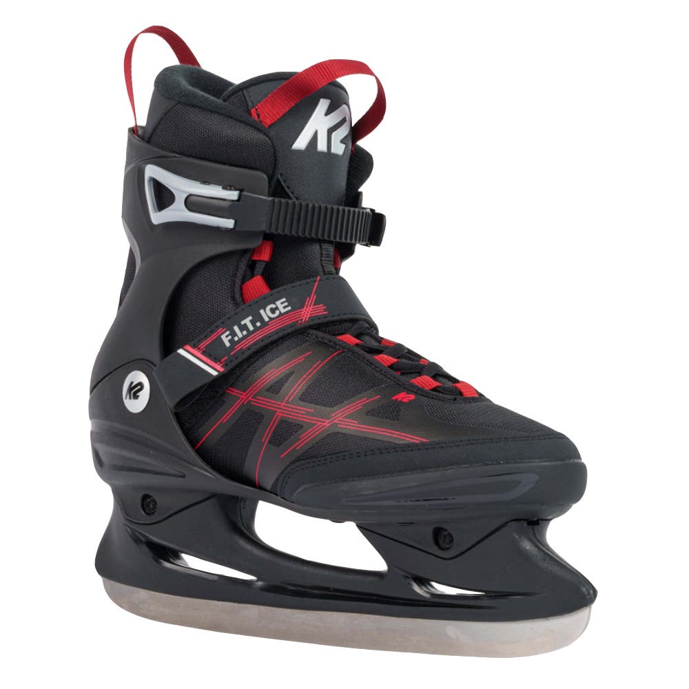 K2 F.I.T. Ice Mens Ice Skates 2022, Main, color, Black/Red
