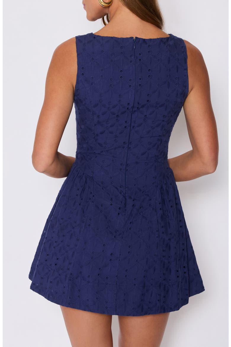 Paige Eyelet Minidress (Nordstrom Exclusive), Alternate, color, NAVY