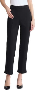 Jones New York Pintuck Pull-On Straight Leg Ankle Pants