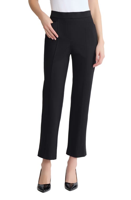 Jones New York Pintuck Pull-On Straight Leg Ankle Pants in Jones Black at Nordstrom, Size X-Large