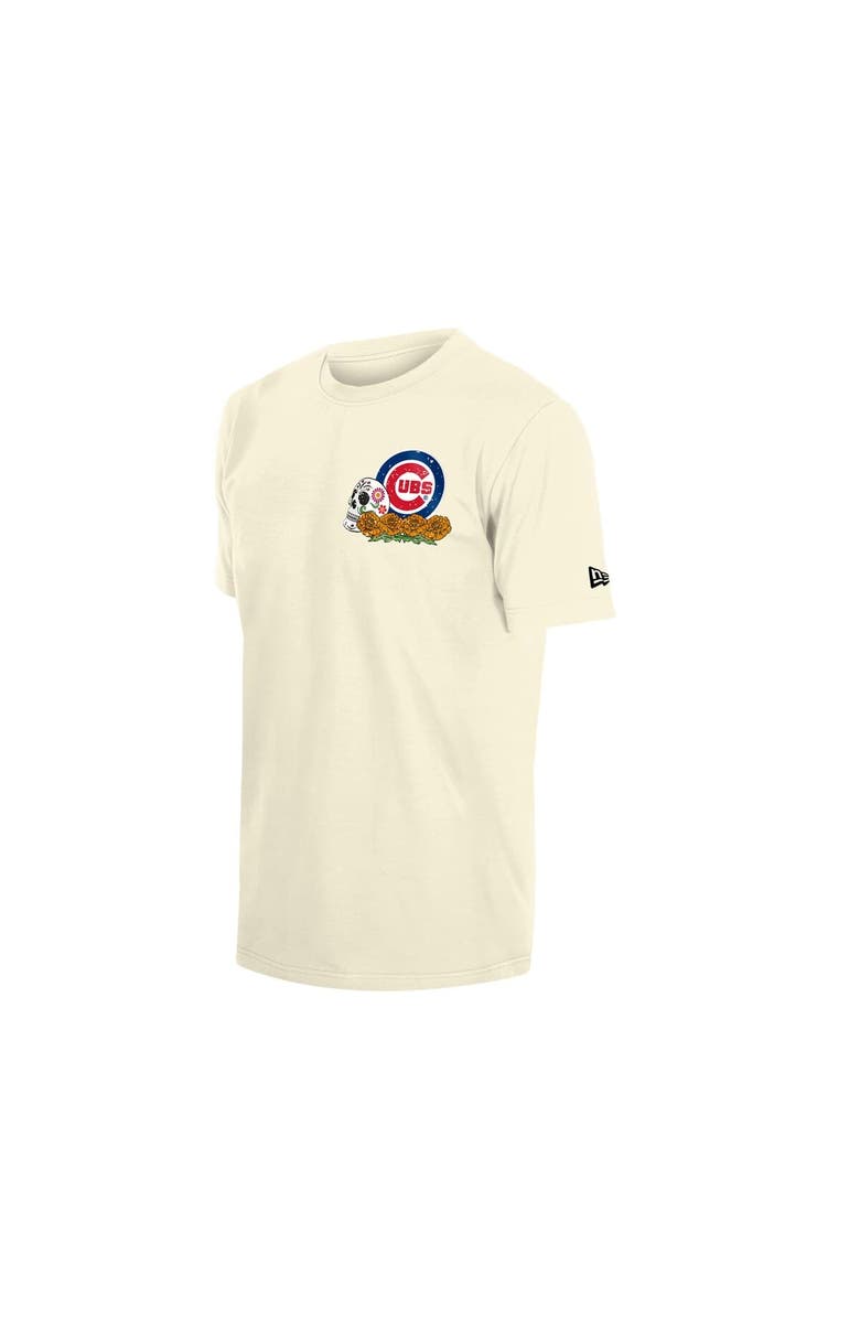 New Era Men's New Era Natural Chicago Cubs Dia de los Muertos Sugar Skull T-Shirt, Alternate, color, Natural