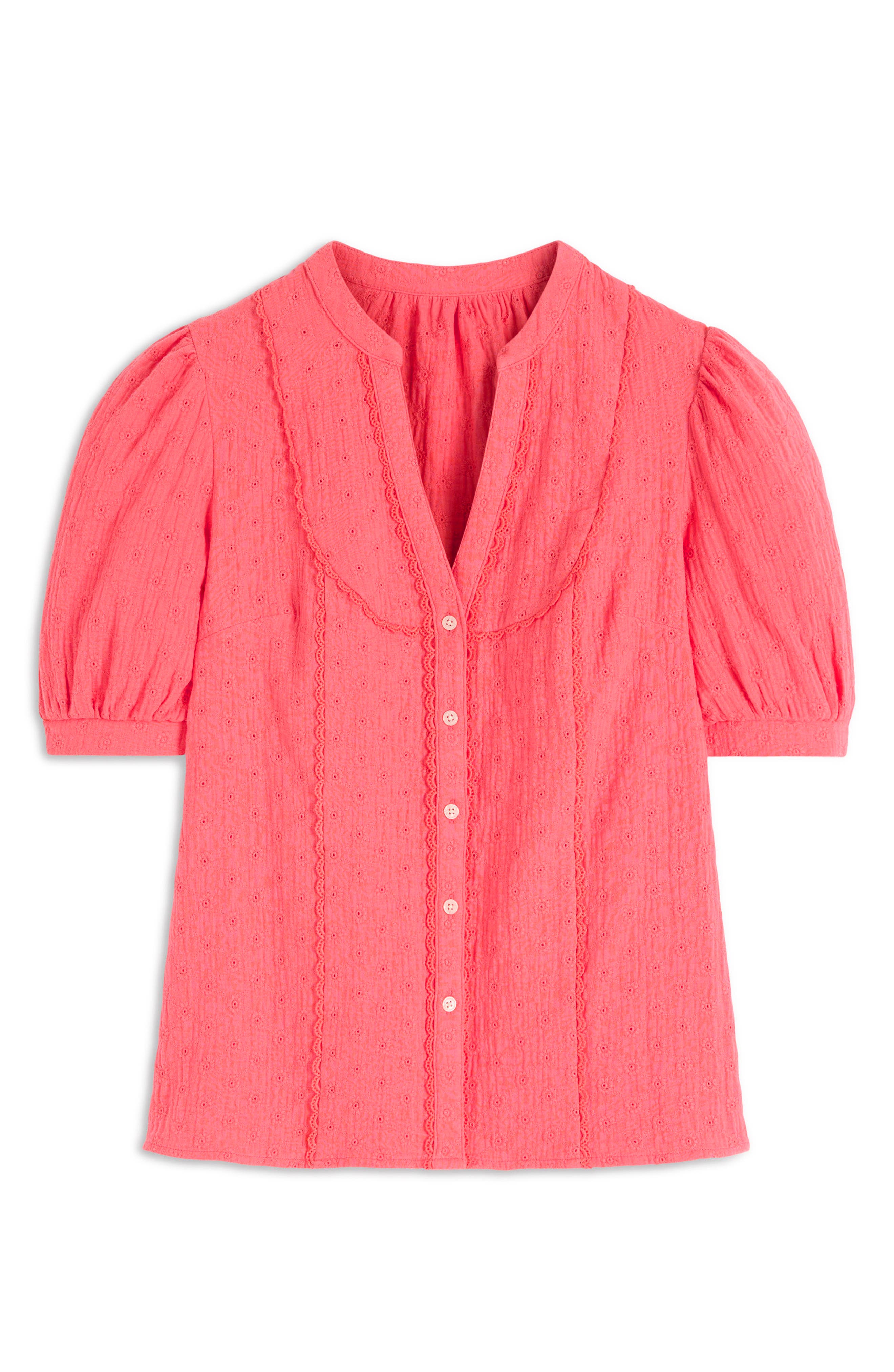 Eyelet Embroidery Woven Shirt - image 2