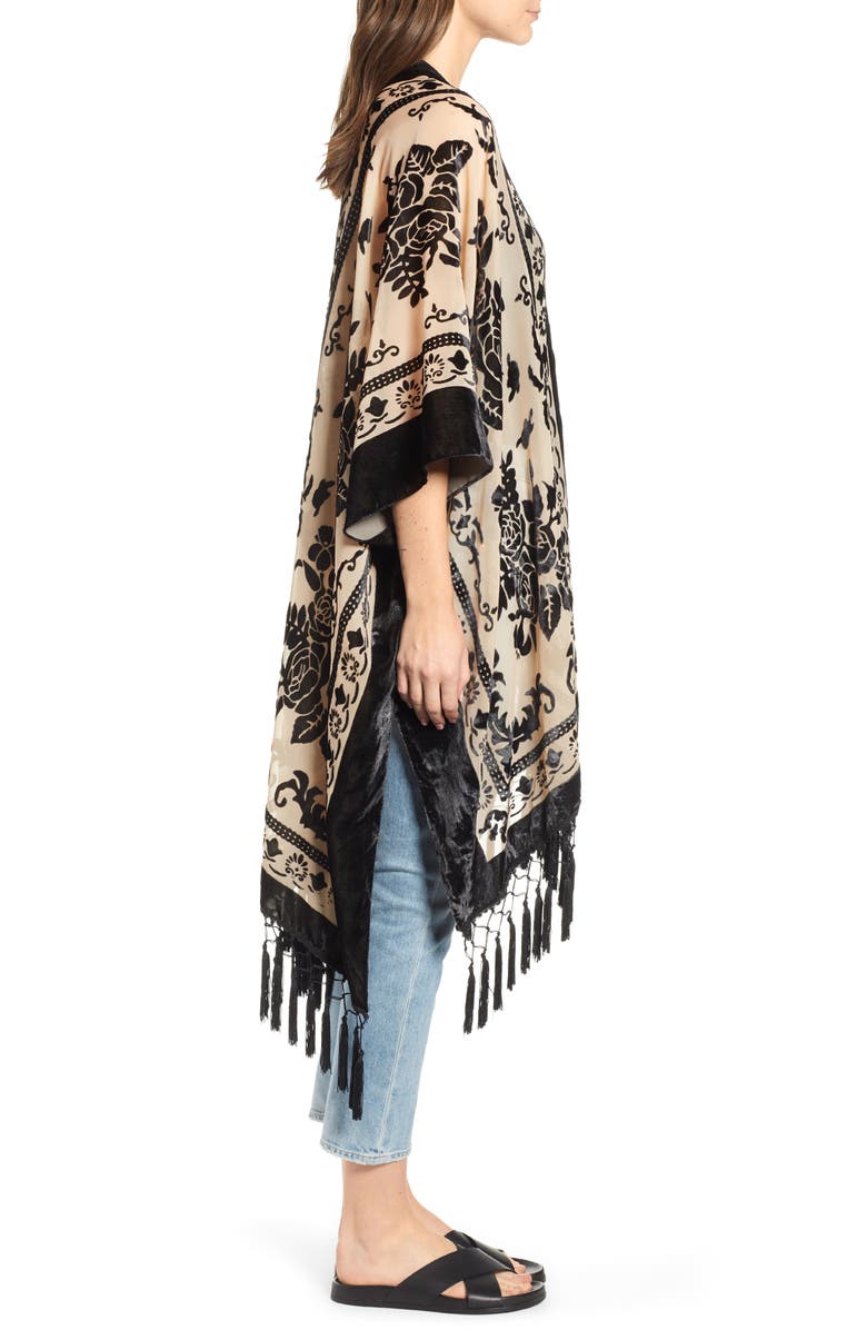 Free People Nightbird Velvet Duster, Alternate, color,