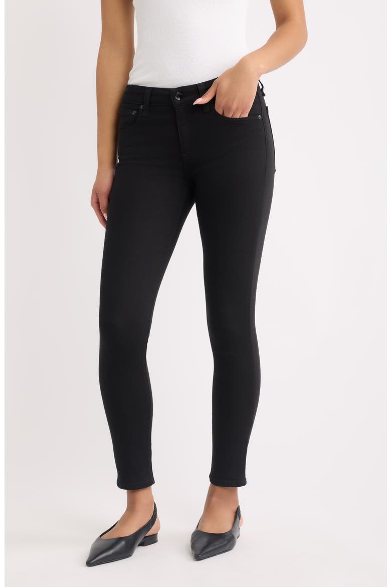 Cate Ankle Skinny Jeans, Main, color, BLACK