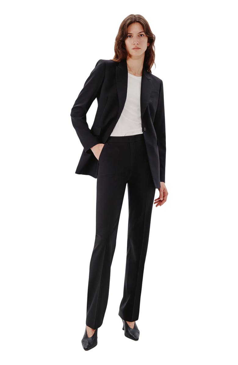 Another Tomorrow Classic Trouser, Alternate, color, Black