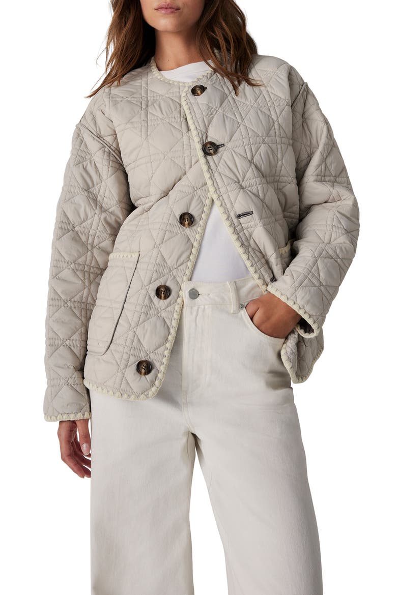 Reversible Quilted Jacket, Main, color, Brown