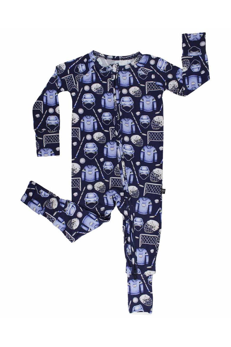 baby pajamas romper, Main, color, Navy Blue