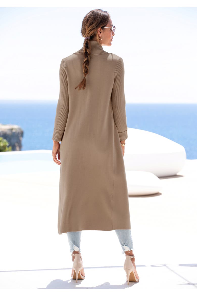 Long Knit Cardigan, Alternate, color, Camel