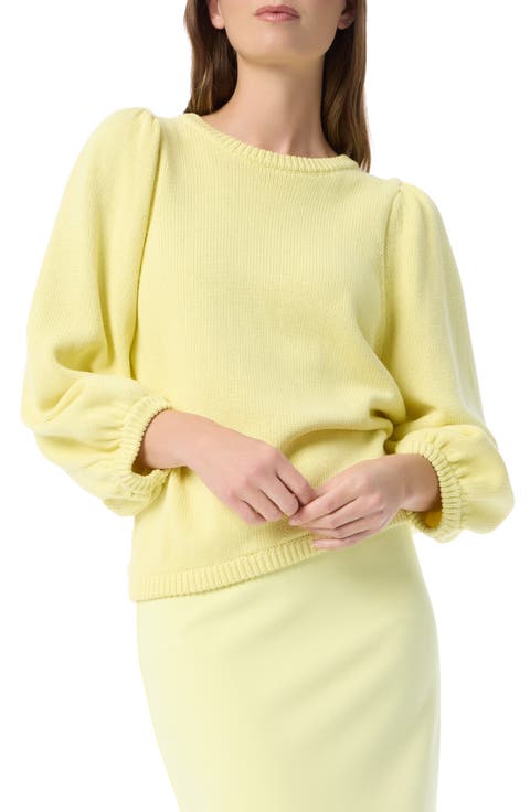 Augusta Balloon Sleeve Cotton Sweater