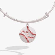 Alex and Ani "You're A Catch" Baseball Charm Bangle