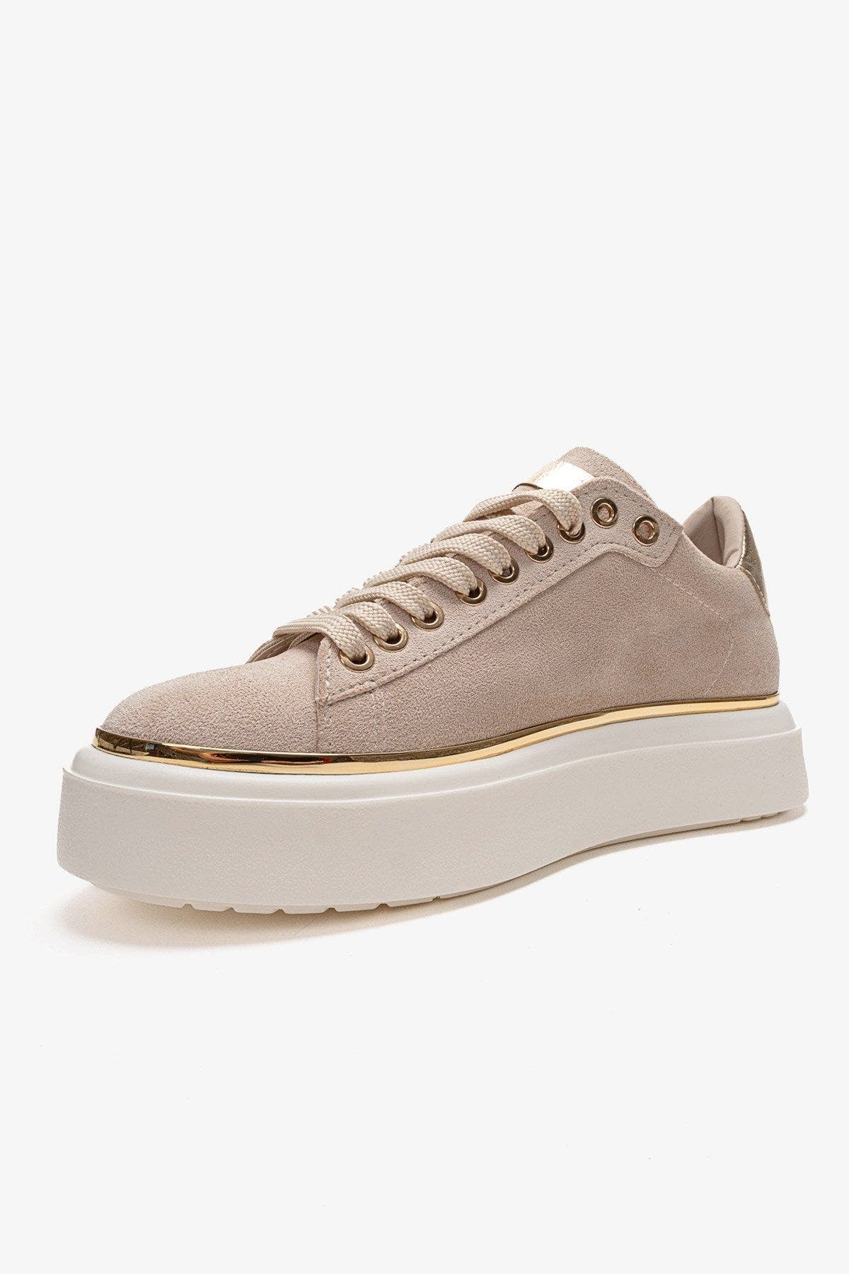 Borena Platform Sneaker, Alternate, color, Beige Suede