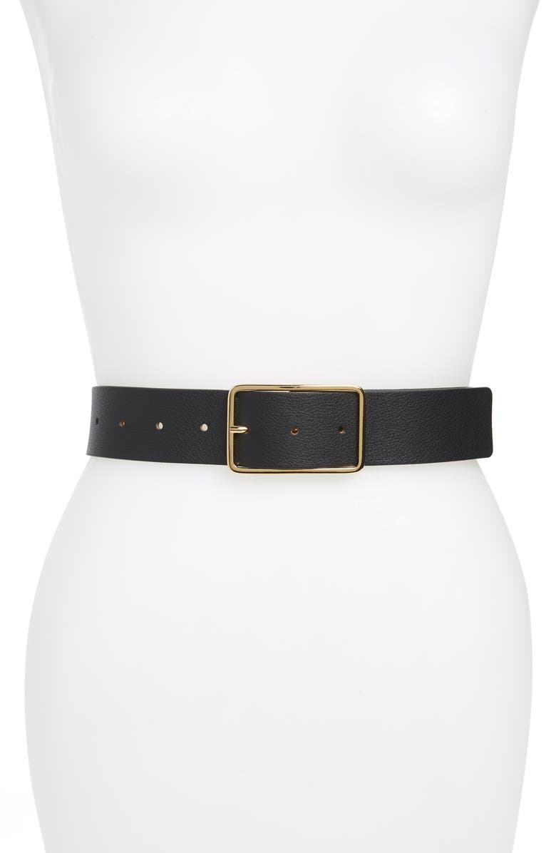 B-Low the Belt Milla Leather Belt, Main, color, Black Gold