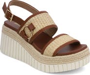 MIA Raffia Platform Slingback Sandal