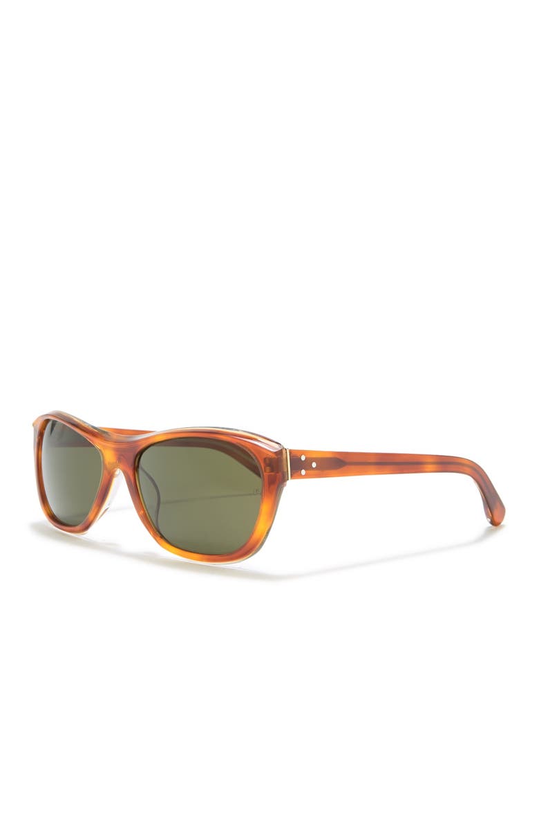 Linda Farrow 57mm Oval Sunglasses, Alternate, color, 
