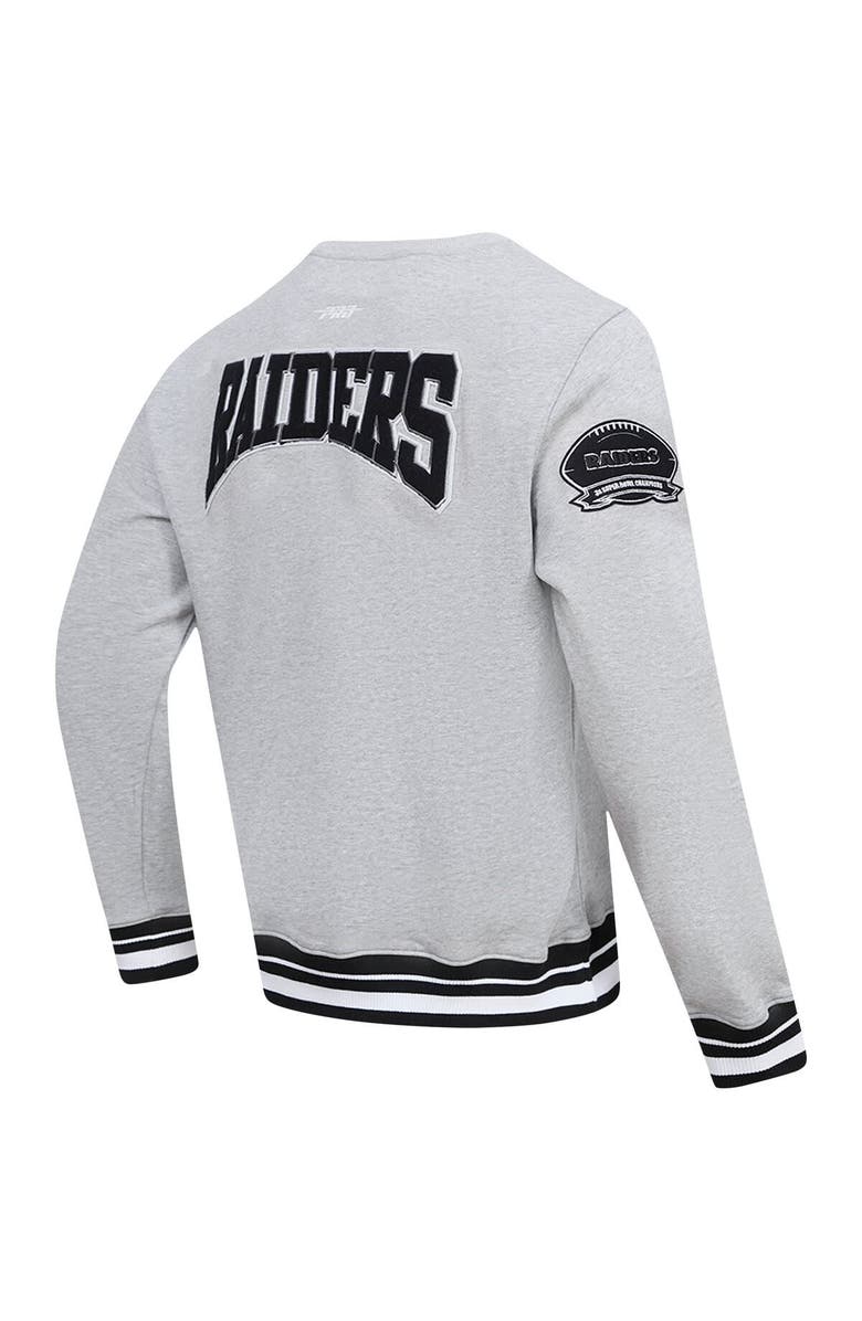 PRO STANDARD Men's Pro Standard Heather Gray Las Vegas Raiders Crest Emblem Pullover Sweatshirt, Alternate, color,