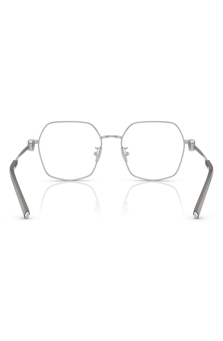 Tiffany & Co. 54mm Irregular Optical Glasses, Alternate, color, Black Silver