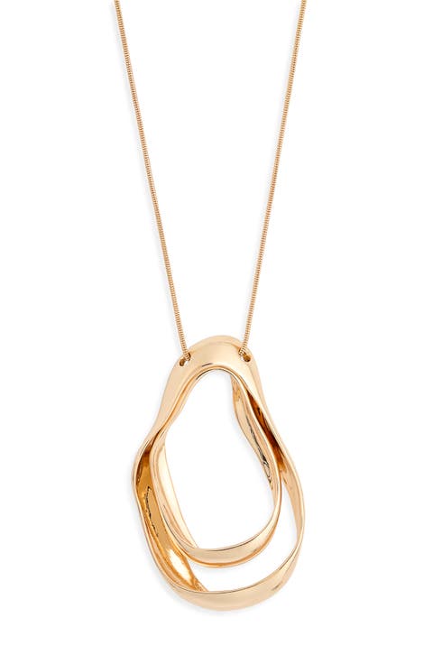 Wavy Pendant Necklace