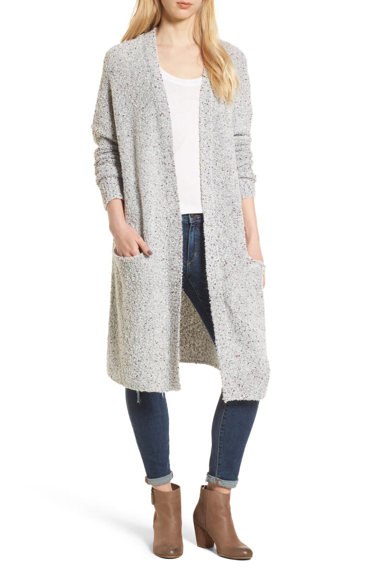 Stem Bouclé Sweater Coat, Main, color, GREY LUNAR NEP BOUCLE