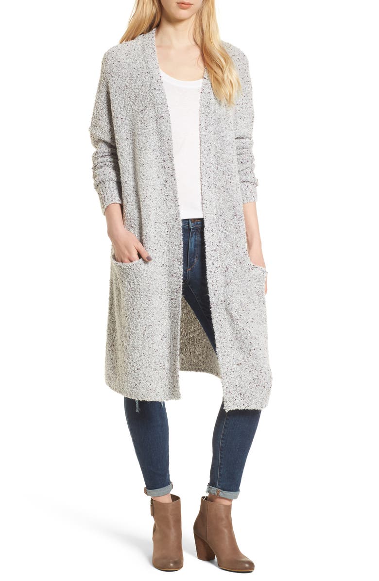 Hinge Stem Bouclé Sweater Coat, Main, color, 