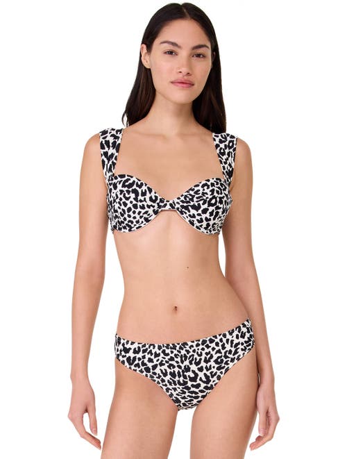 Shop Kate Spade New York Shirred Underwire Bikini Top In Black