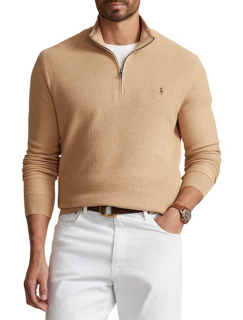 Pima Cotton 1/2-Zip Sweater