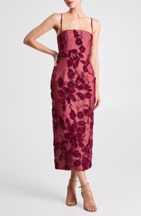Gemma Beaded Floral Cocktail Dress