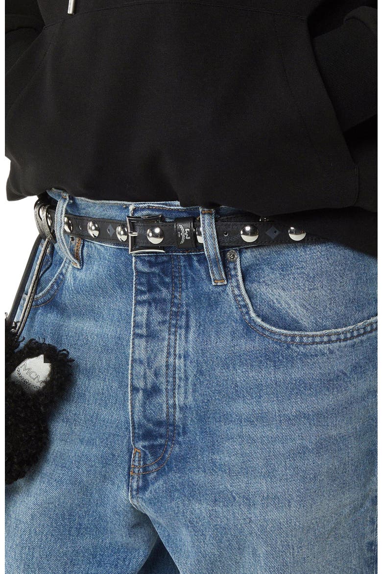 Aren 1" Belt in Galactic Gala Leather, Alternate, color, Black