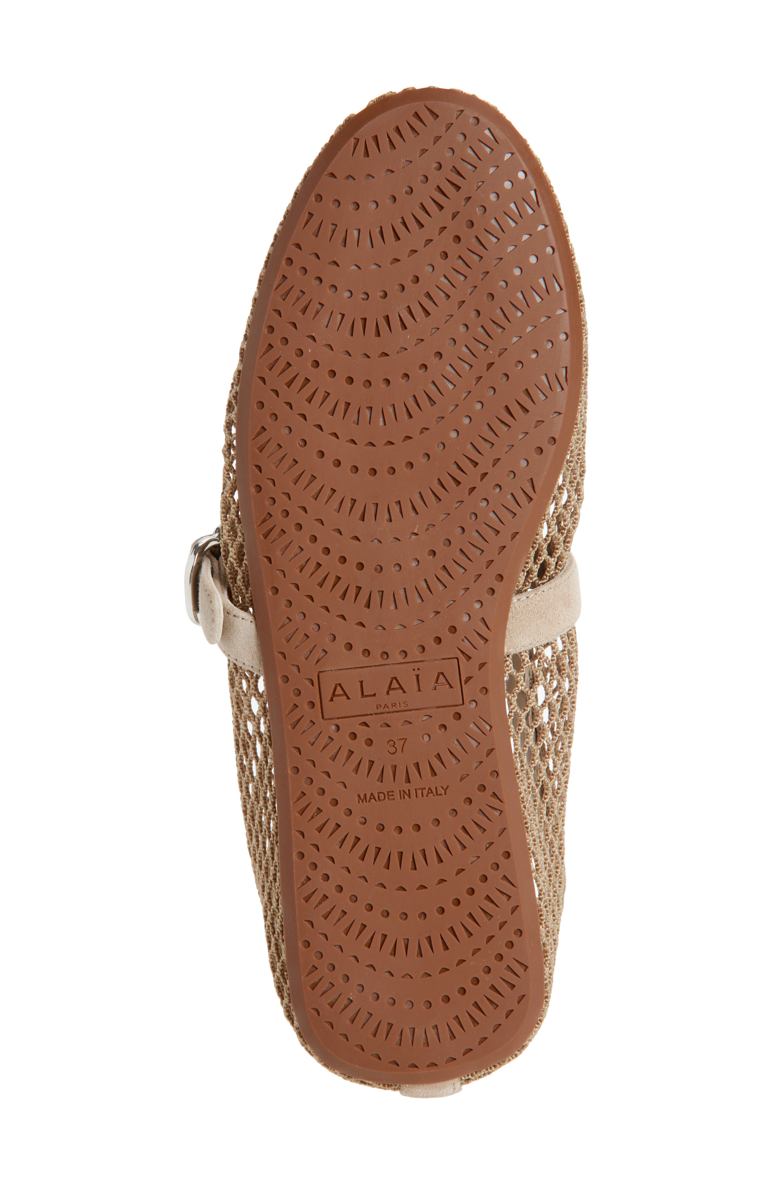 Alaïa Mesh Ballet Flat, Alternate, color, Grege