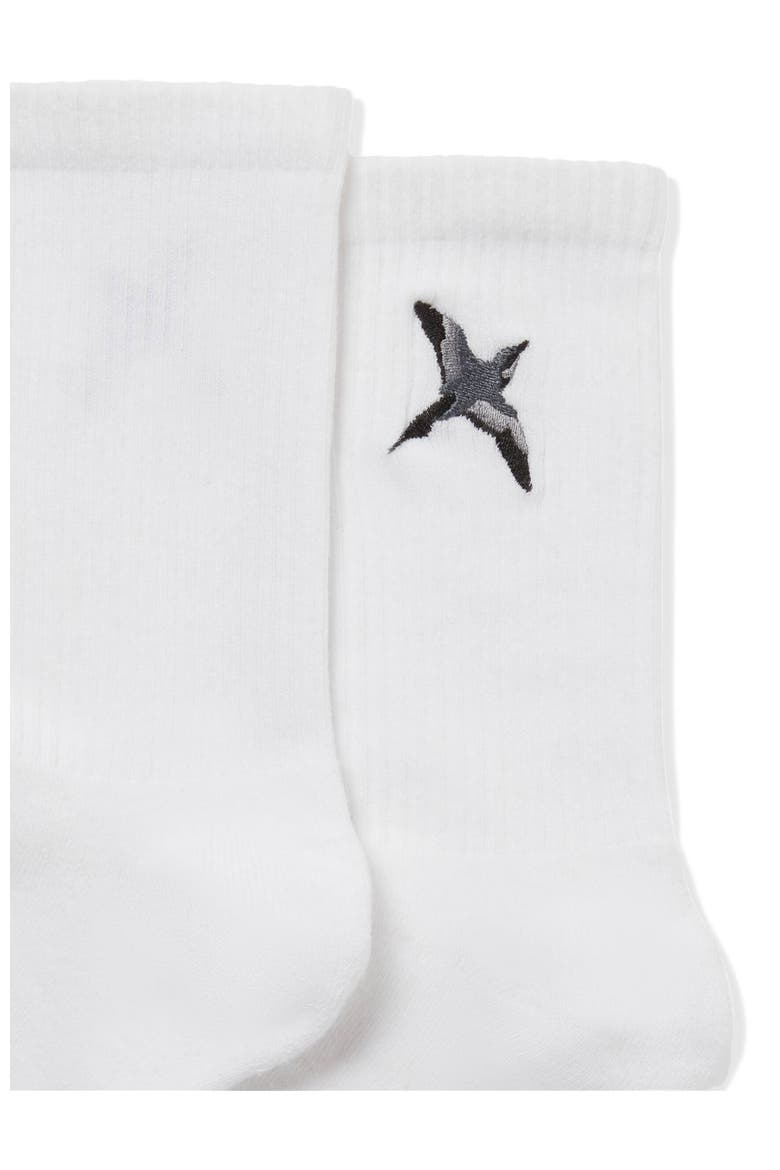 Bee Bird Tube Socks, Alternate, color, White